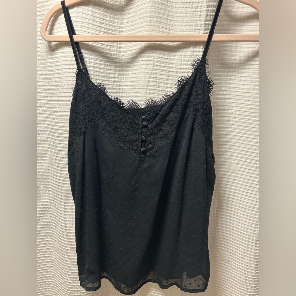 Abercrombie & Fitch Black Lace Trim Cami Top